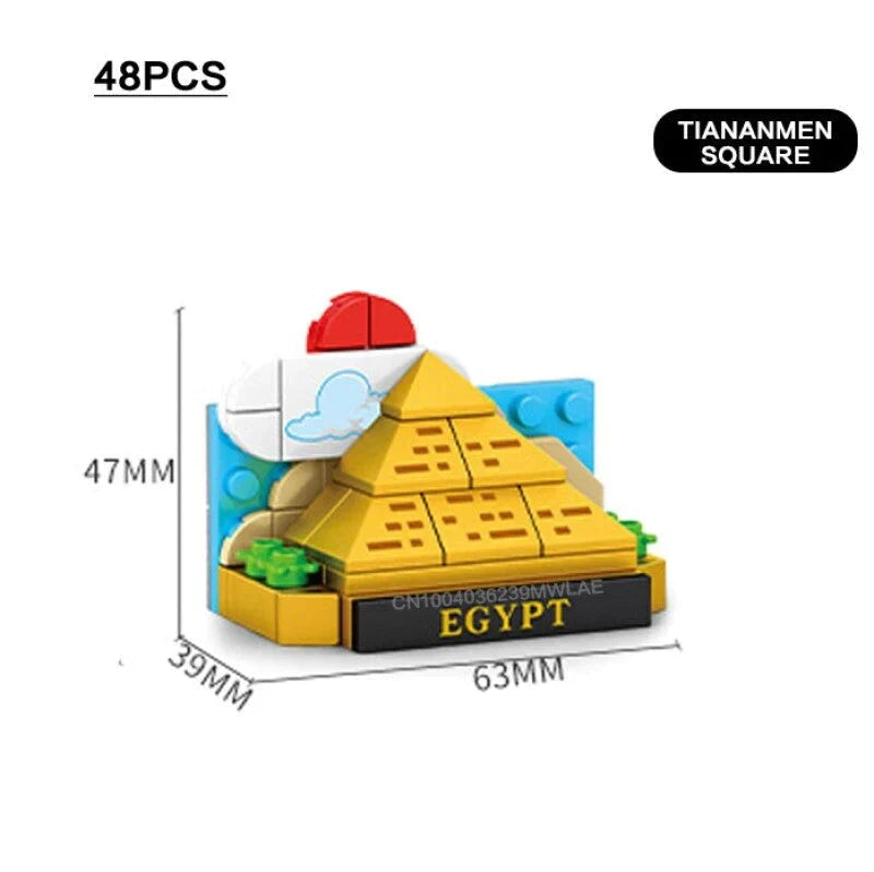 Landmark Fridge Magnet Building Block Sets | 5 Styles, 48+ Pcs Each