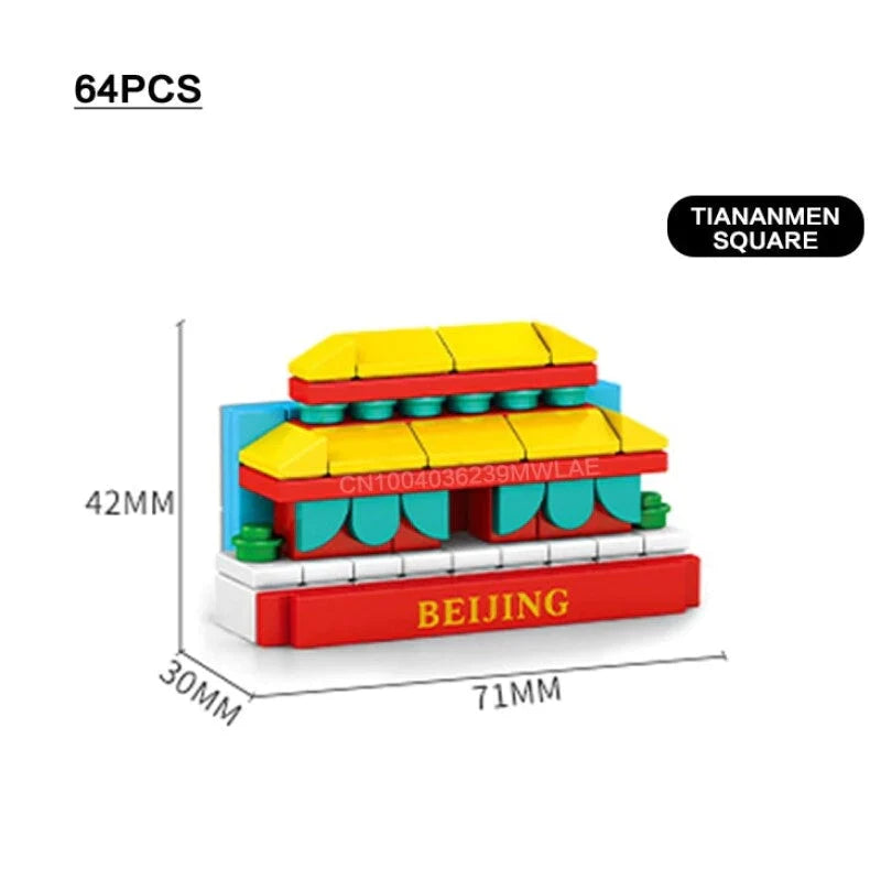 Landmark Fridge Magnet Building Block Sets | 5 Styles, 48+ Pcs Each