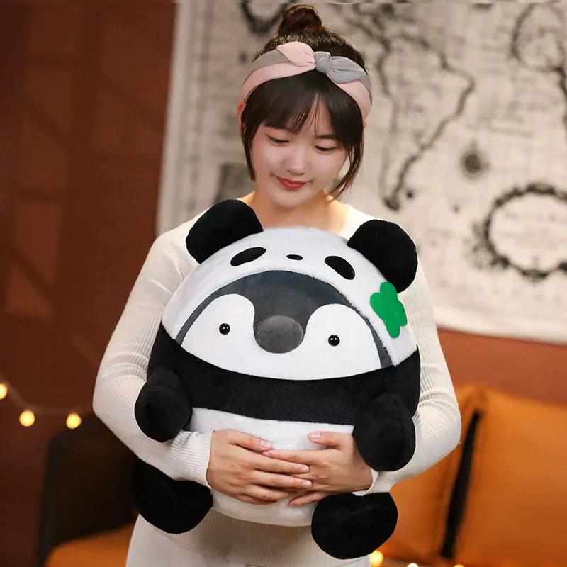 Adorable panda-penguin plush toy; soft PP cotton, hypoallergenic, 3 sizes (10-30cm).  Perfect gift!