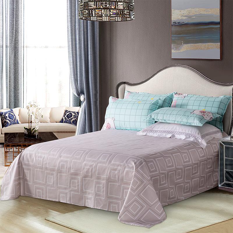 Reversible pig bedding set; teal & grey microfiber; includes duvet cover, flat sheet, pillowcases; single, twin XL, full, queen sizes.