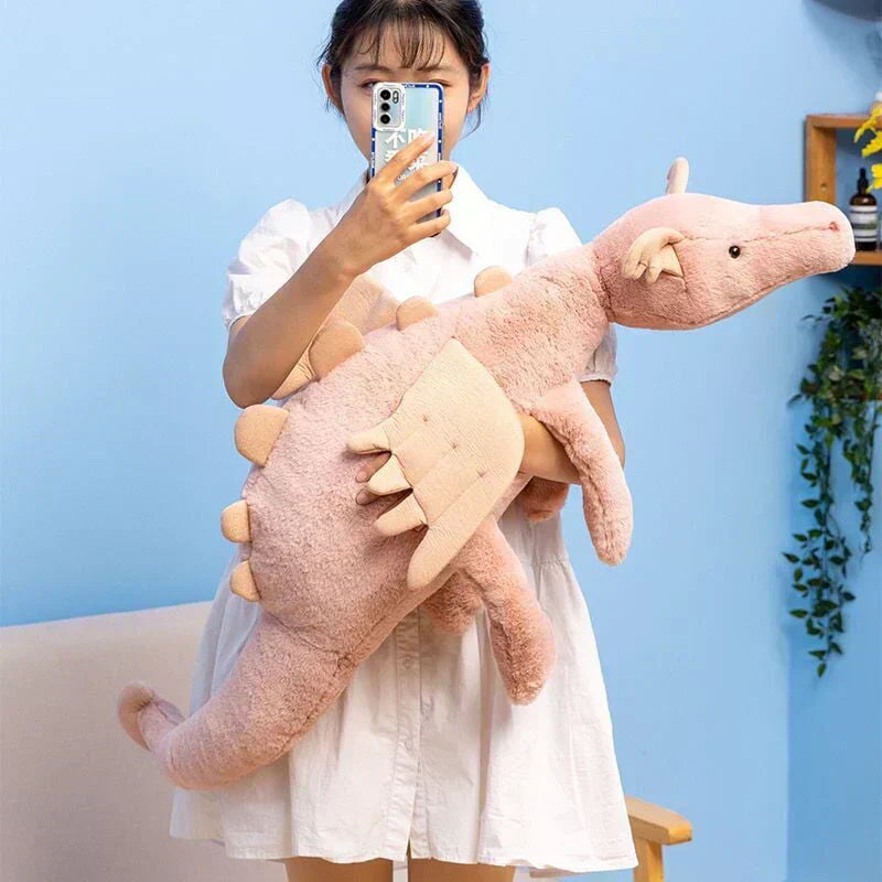 50cm pink Gōkin dragon plush toy, super soft PP cotton, cuddly companion for kids & adults.  Hypoallergenic.