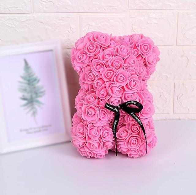 Festive Rose Teddy Bear | Santa, Reindeer & Plaid Designs (29 Styles)