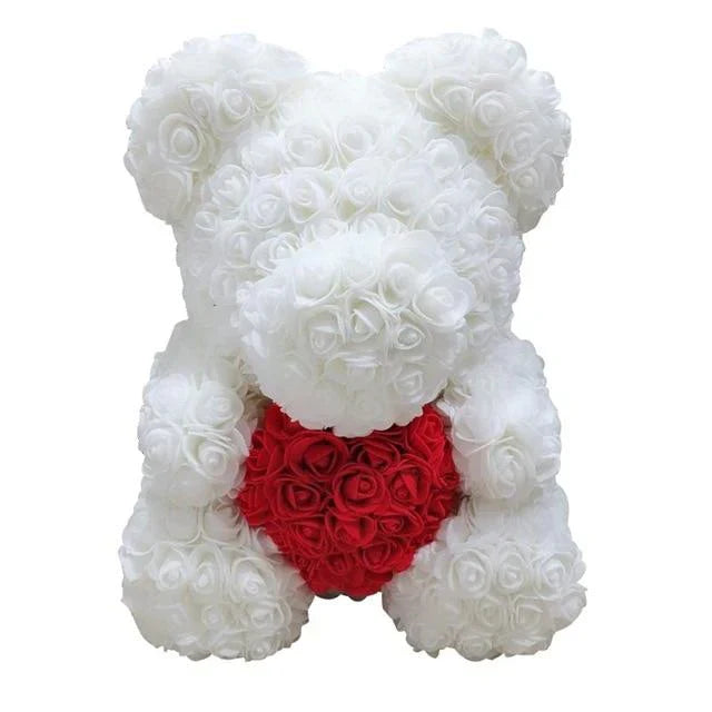 Festive Rose Teddy Bear | Santa, Reindeer & Plaid Designs (29 Styles)
