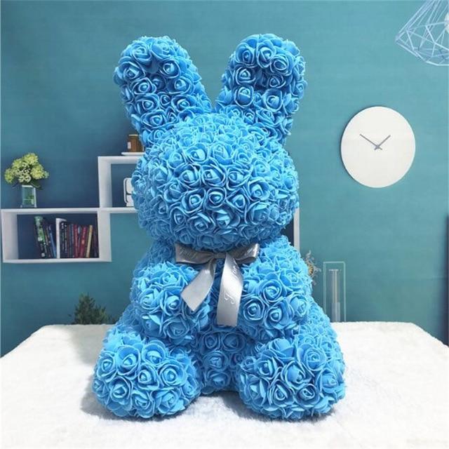 Festive Rose Teddy Bear | Santa, Reindeer & Plaid Designs (29 Styles)