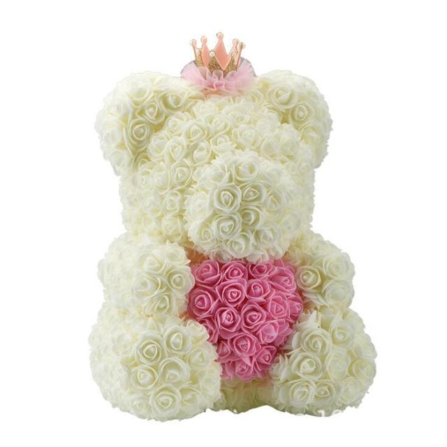 Festive Rose Teddy Bear | Santa, Reindeer & Plaid Designs (29 Styles)