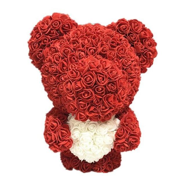 Festive Rose Teddy Bear | Santa, Reindeer & Plaid Designs (29 Styles)