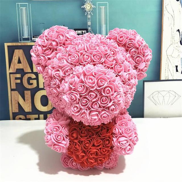 Festive Rose Teddy Bear | Santa, Reindeer & Plaid Designs (29 Styles)