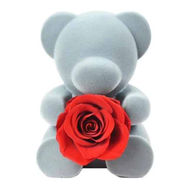 Festive Rose Teddy Bear | Santa, Reindeer & Plaid Designs (29 Styles)