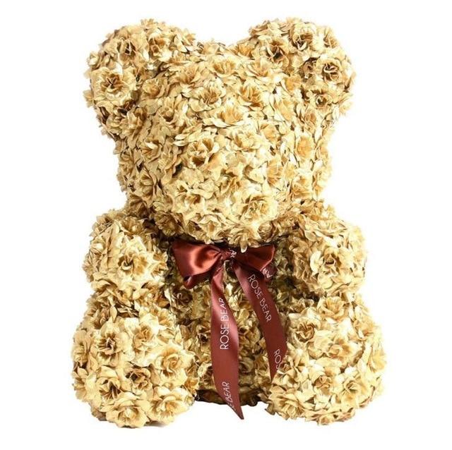 Festive Rose Teddy Bear | Santa, Reindeer & Plaid Designs (29 Styles)