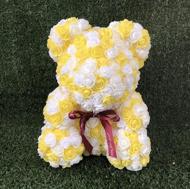 Festive Rose Teddy Bear | Santa, Reindeer & Plaid Designs (29 Styles)