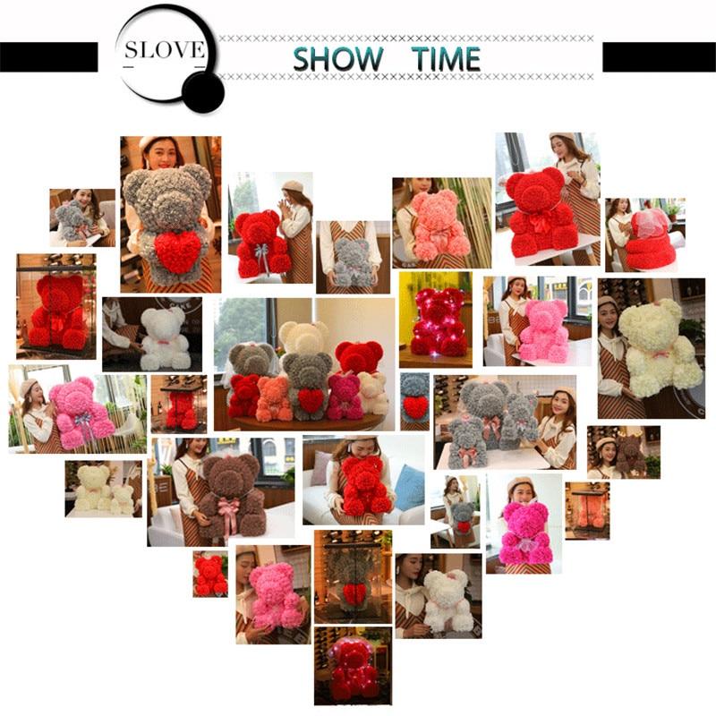 Festive Rose Teddy Bear | Santa, Reindeer & Plaid Designs (29 Styles)