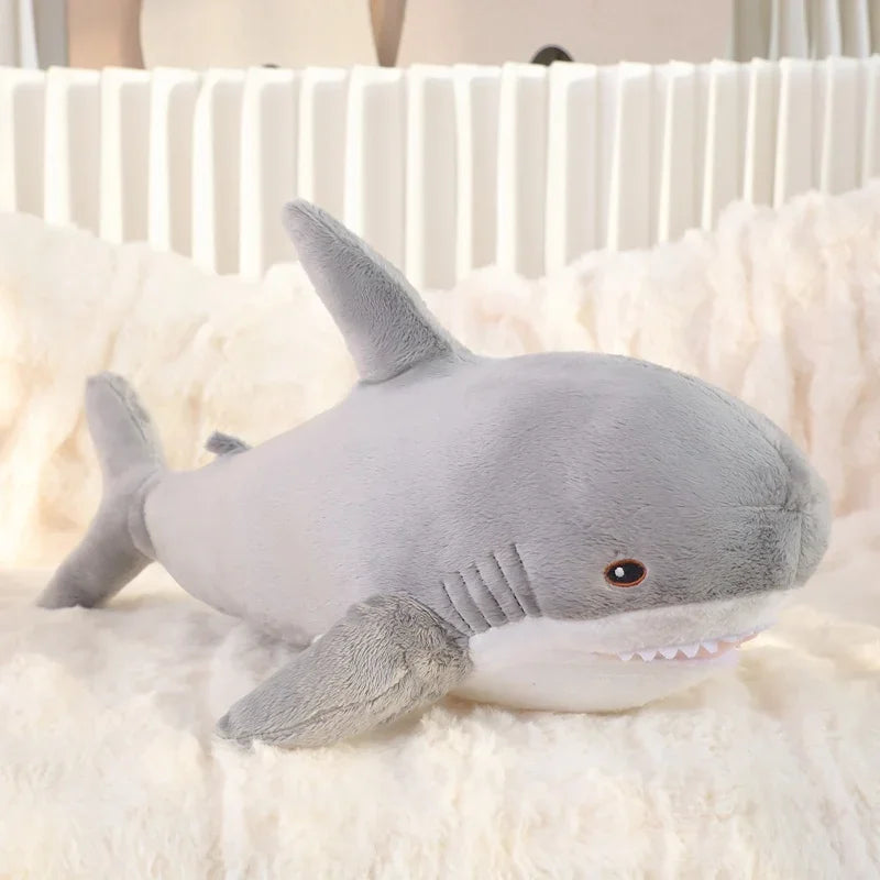 Stuffed Lifelike Shark Plush Toy Stuffed Headed Shark Fierce Sea Animals