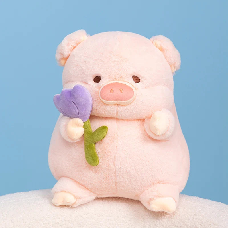 Kawaii Angel Hamburger Heart Backpack Pig Plush Toy