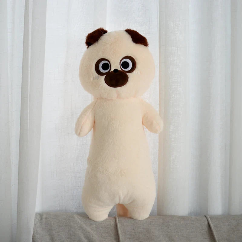 Kawaii Siamese Cat Plush Toy Long Oblong Orange Black Kitten Cats Nap Sleep