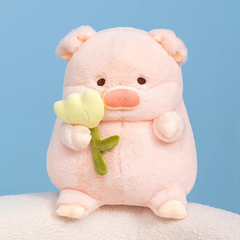Kawaii Angel Hamburger Heart Backpack Pig Plush Toy