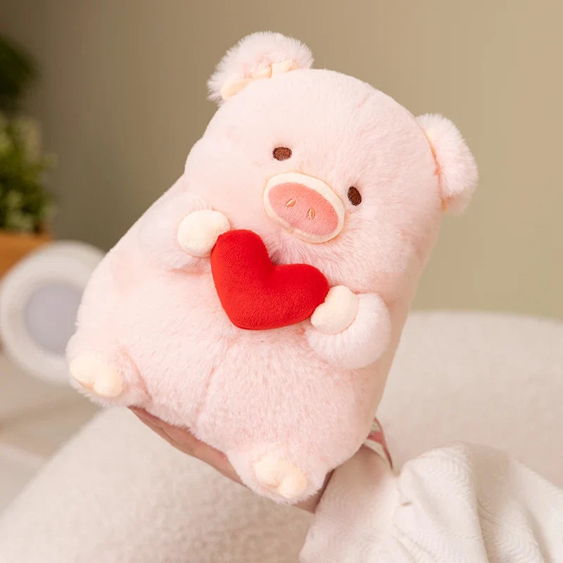 Kawaii Angel Hamburger Heart Backpack Pig Plush Toy