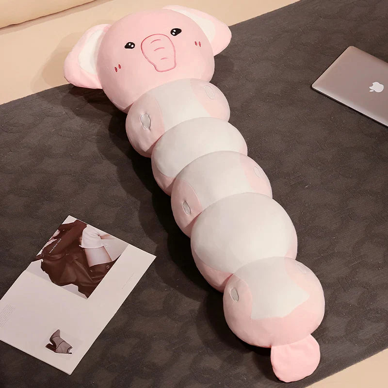 Kawaii Long Sleeping Pillow – Cat, Koala & Elephant Plush Companions for Dreamy Rest