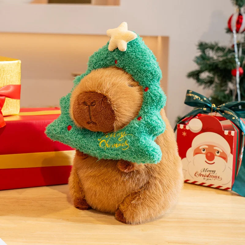 Kawaii Christmas Capybara Plush Toy – Adorable Capybara Doll for Xmas & Birthday Gifts
