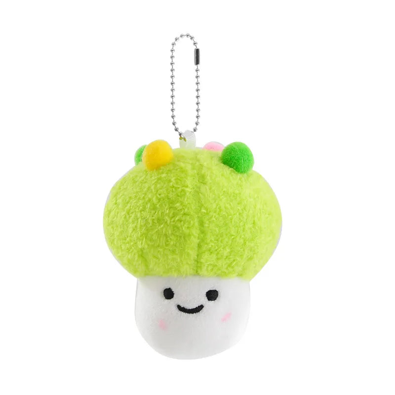 Vegetable Plush Keychain – Cute Bean Lettuce Cabbage Skewer Toy
