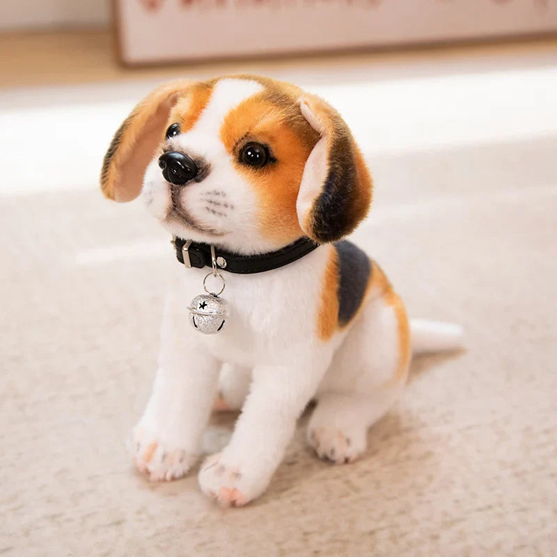 Dog Plush Toy Cute Stuffed Realistic Beagle Spotted Puppy Doll