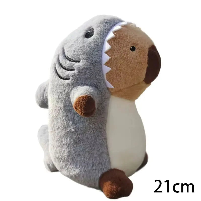 Kawaii Shark Capybara Plush Toy Cartoon Animal Pillow Sofa Cushion Capibara