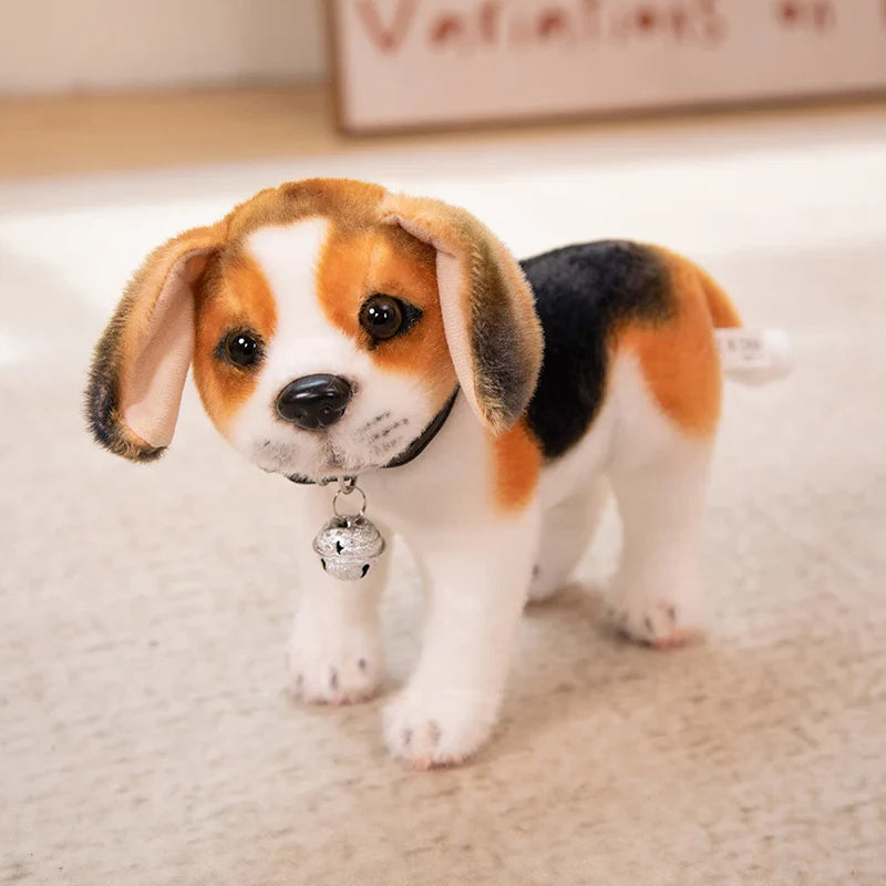 Dog Plush Toy Cute Stuffed Realistic Beagle Spotted Puppy Doll