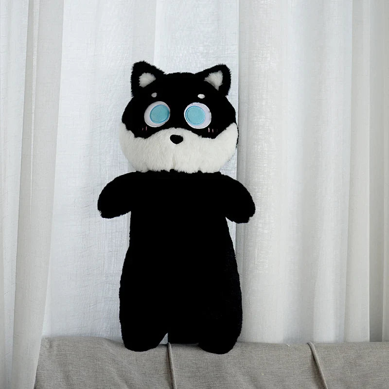 Kawaii Siamese Cat Plush Toy Long Oblong Orange Black Kitten Cats Nap Sleep
