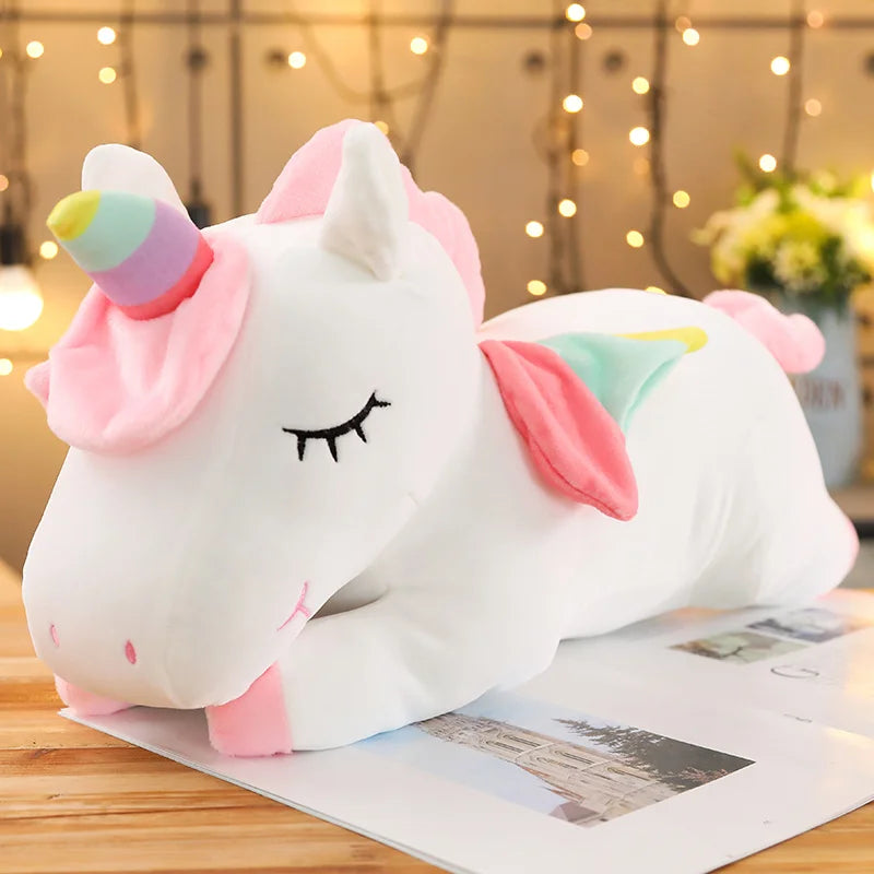 Giant Size Unicorn Plush Toy Soft Stuffed Cartoon Unicorn Dolls Animal Horse