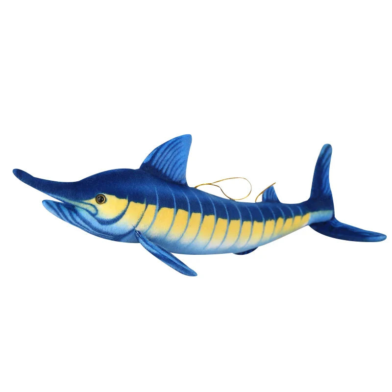 Simulation Blue Marlin Plush Toy – Stuffed Soft Creative Fish Pillow for Kids and Adults (60–140cm)