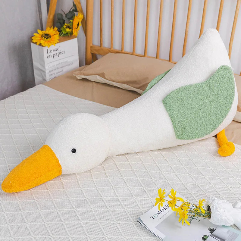 Huge Goose Plush Side Sleeper Leg Clamp Pillows Toy Cute Giant White Gooses