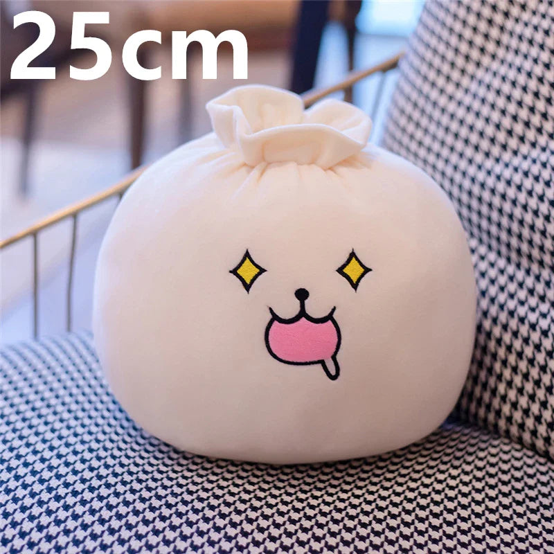 Creative Chinese Bun Shape Plush Toys Stuffed Soft Dumplings Pillow
