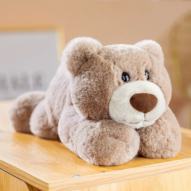Kawaii Lying Bear Plush Toys Lovely Bear Pillow Sofa Cushion Appease Dolls