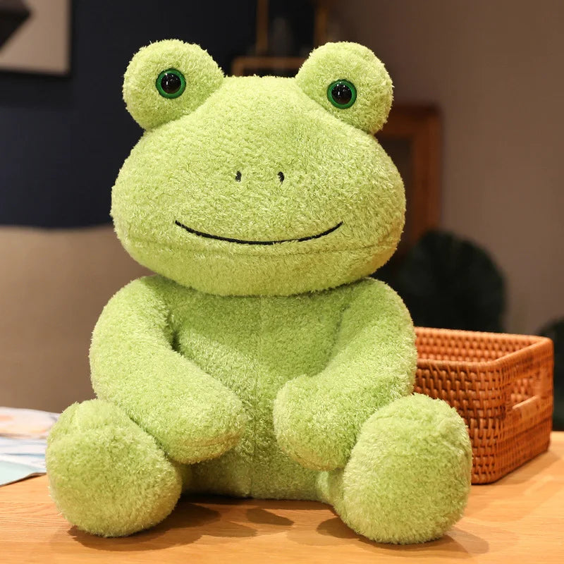 Kawaii Dressing Frog Plush Toy – Soft Stuffed Animal Pillow for Kids’ Birthday Gifts