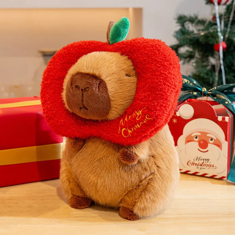 Kawaii Christmas Capybara Plush Toy – Adorable Capybara Doll for Xmas & Birthday Gifts