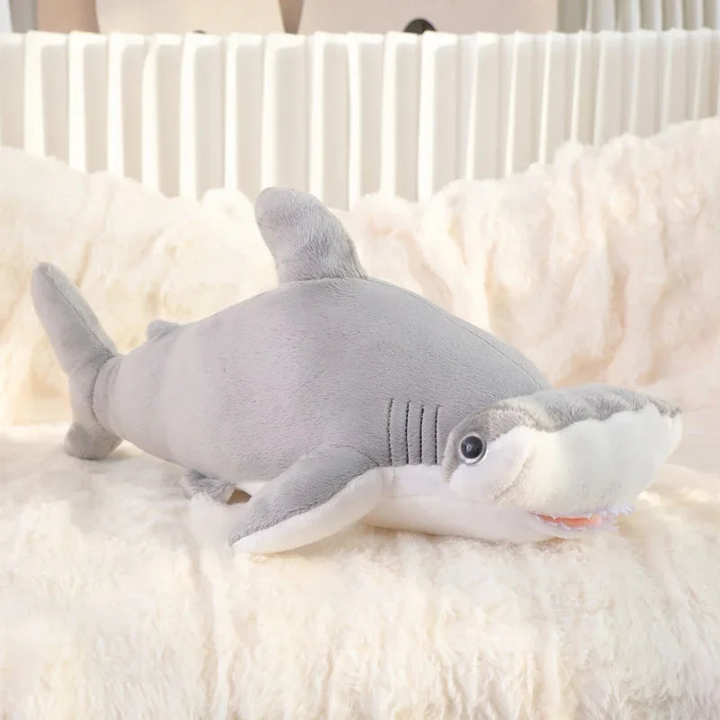 Stuffed Lifelike Shark Plush Toy Stuffed Headed Shark Fierce Sea Animals