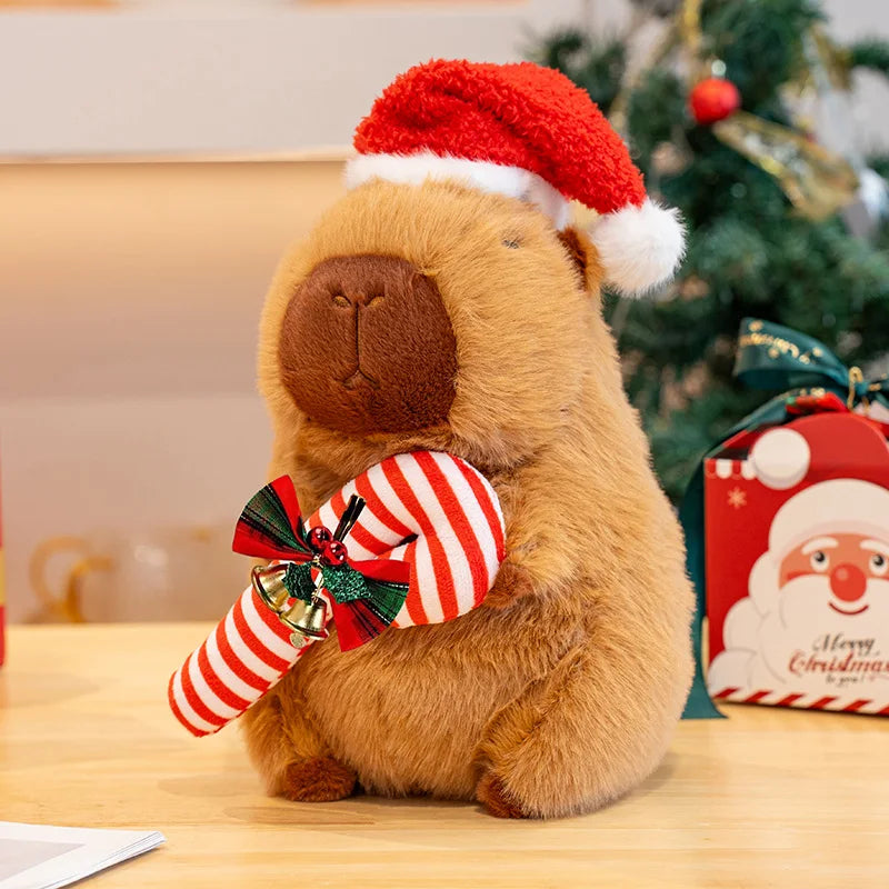Kawaii Christmas Capybara Plush Toy – Adorable Capybara Doll for Xmas & Birthday Gifts
