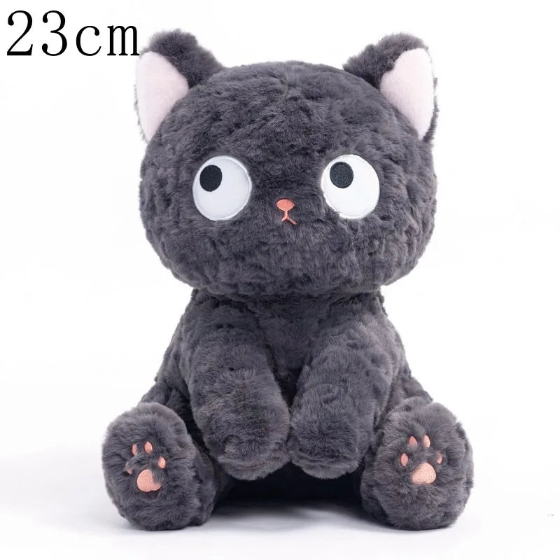 Funny Fat Black Cat Plush Toys – 3 Poses Realistic Cat Dolls
