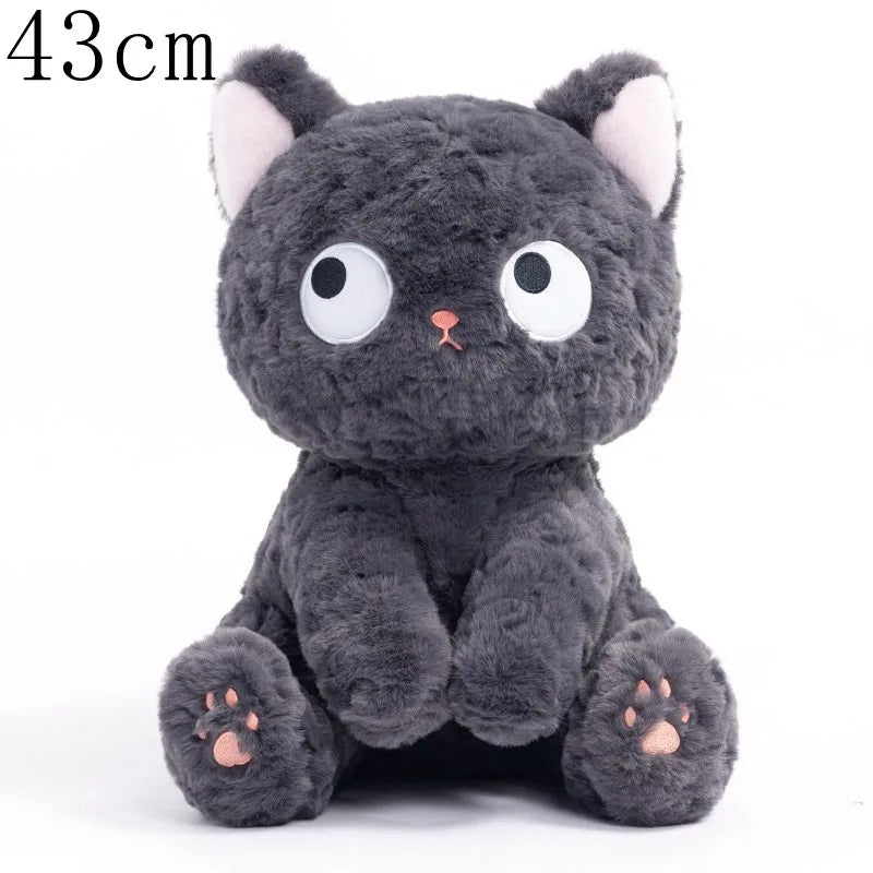 Funny Fat Black Cat Plush Toys – 3 Poses Realistic Cat Dolls