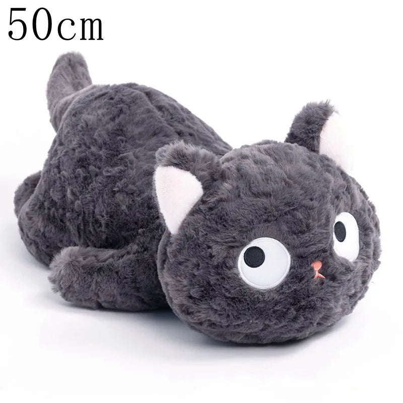 Funny Fat Black Cat Plush Toys – 3 Poses Realistic Cat Dolls
