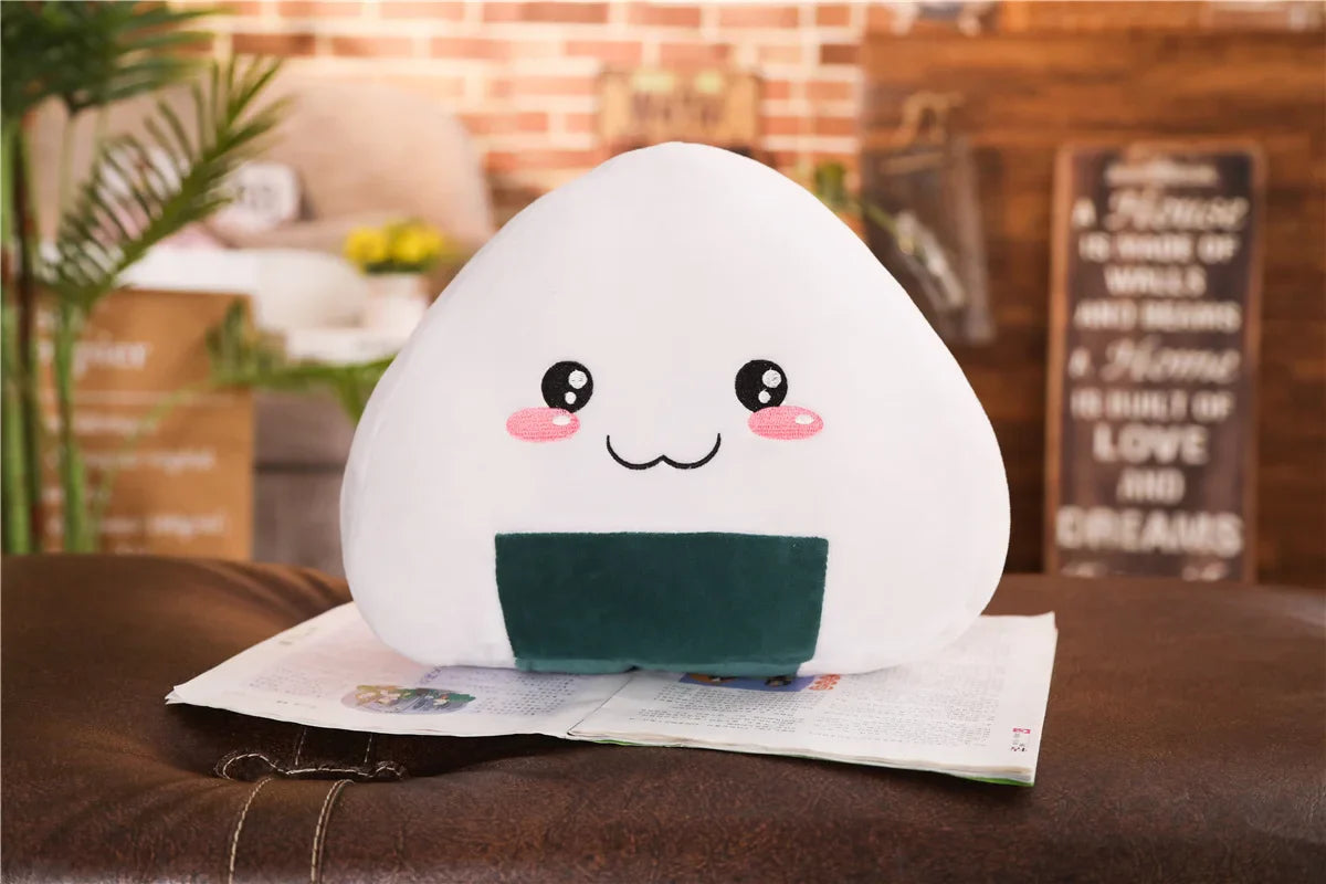 Kawaii Soft Japanese Sushi Rice Ball Pillow – Your Pocket-Sized Comfort Snack