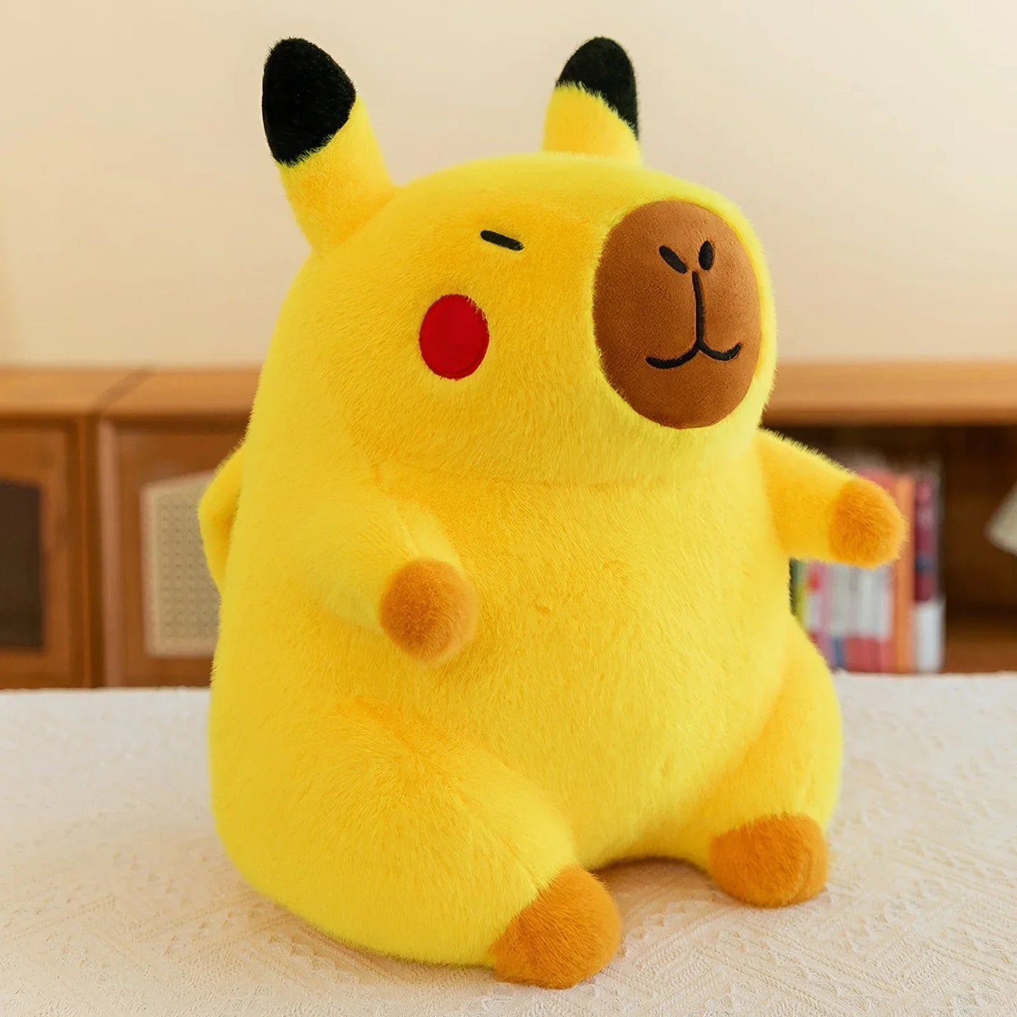 Kawaii Pokémon Pikachu Plush Toy – Transforming Capybara Soft Doll for Kids