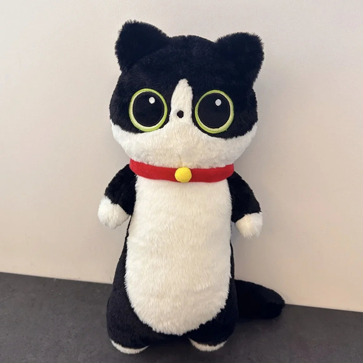 Kawaii Siamese Cat Plush Toy Long Oblong Orange Black Kitten Cats Nap Sleep