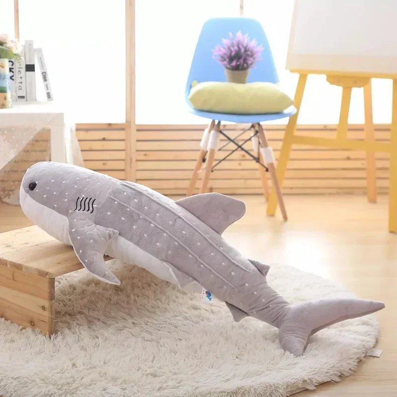 Large Whale Shark Body Pillow Long Cute Fish Stuffed Doll Sofa Decorative Plush Body Pillow