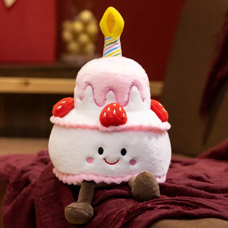 Creative Strawberry Cake Plush Toy Stuffed Food Dessert Pillow Kawaii Sweet