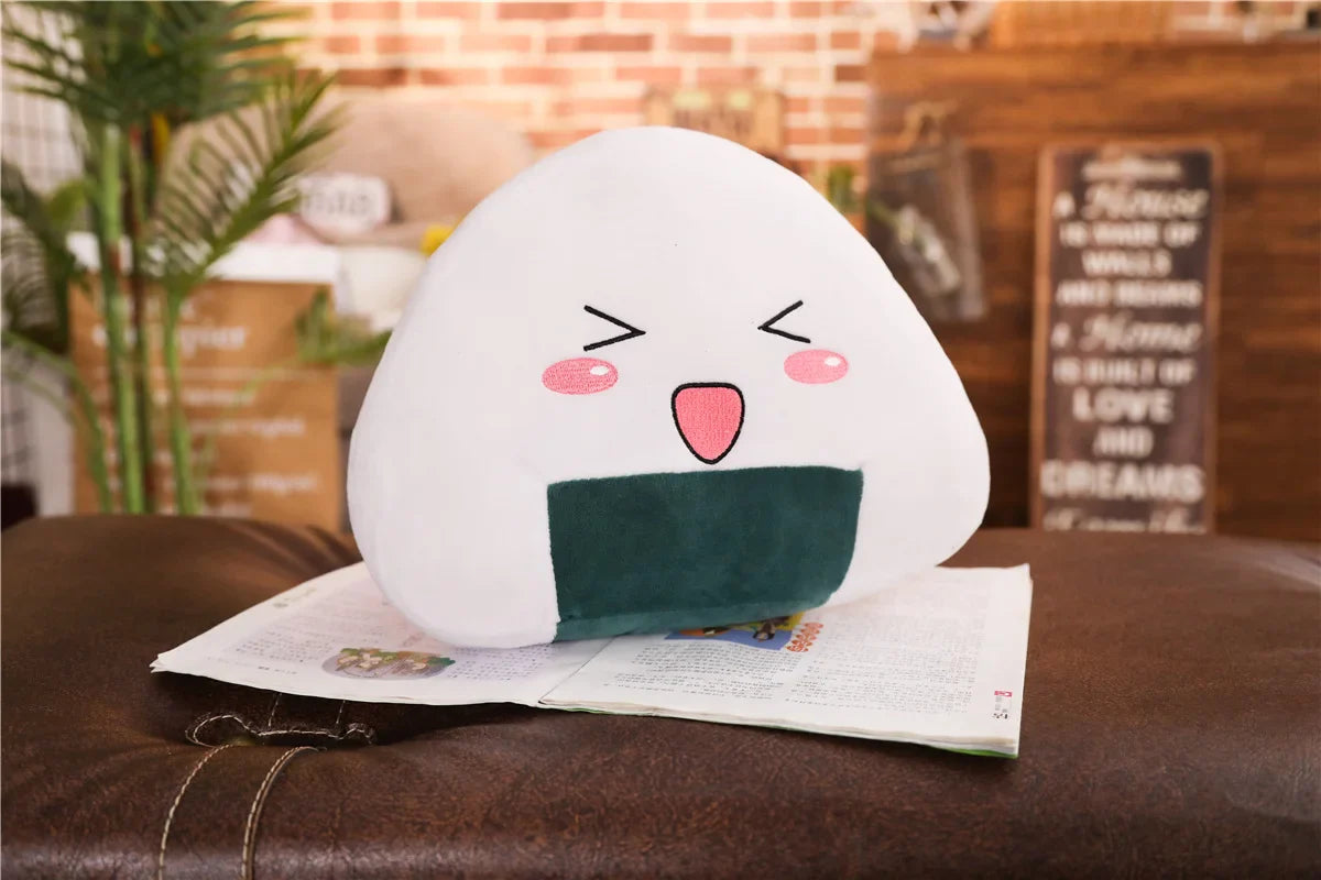 Kawaii Soft Japanese Sushi Rice Ball Pillow – Your Pocket-Sized Comfort Snack