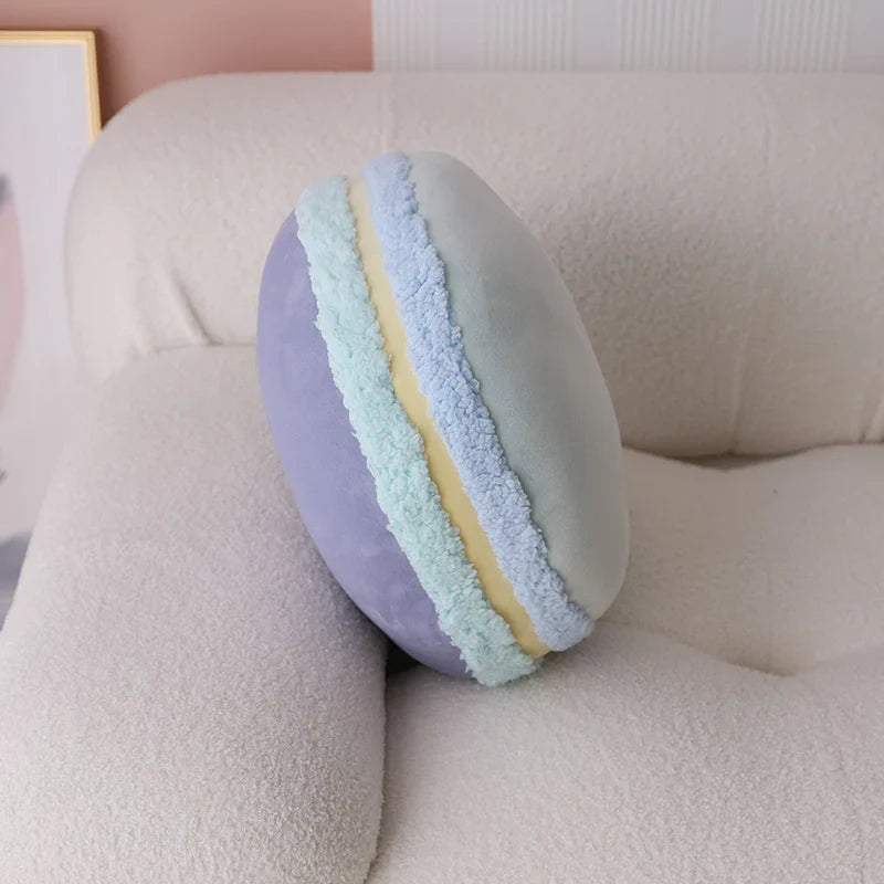 New Pure Color French Macaron Plush Doll Pillow – Creative Gift and Comfort
