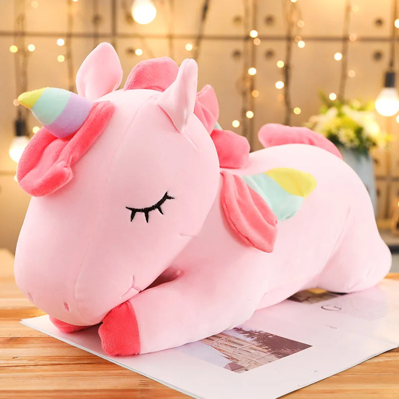 Giant Size Unicorn Plush Toy Soft Stuffed Cartoon Unicorn Dolls Animal Horse