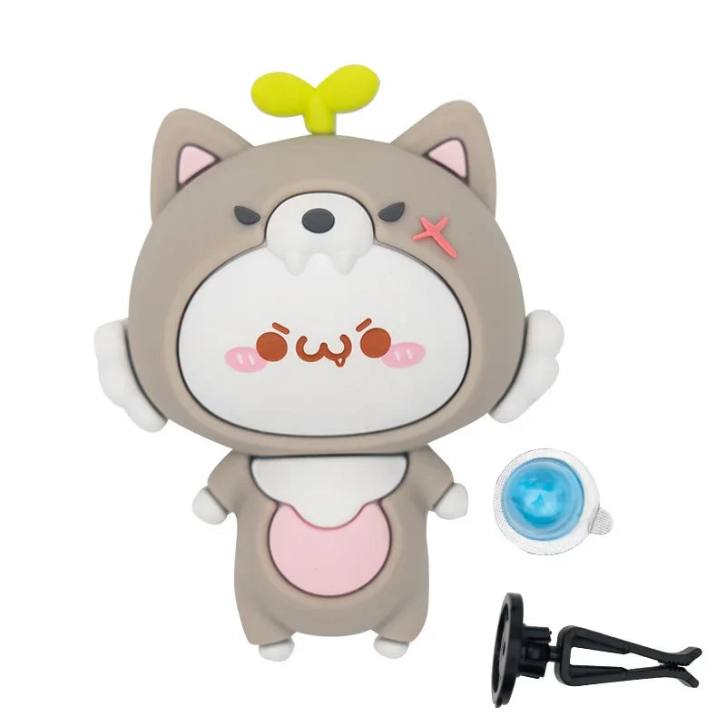 Cartoon Car Air Freshener Solid Perfume – Cute Scent Diffuser for Car Interiors
