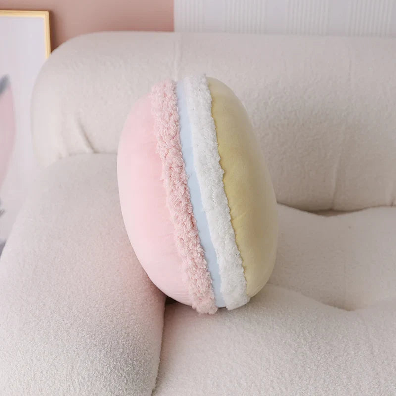New Pure Color French Macaron Plush Doll Pillow – Creative Gift and Comfort
