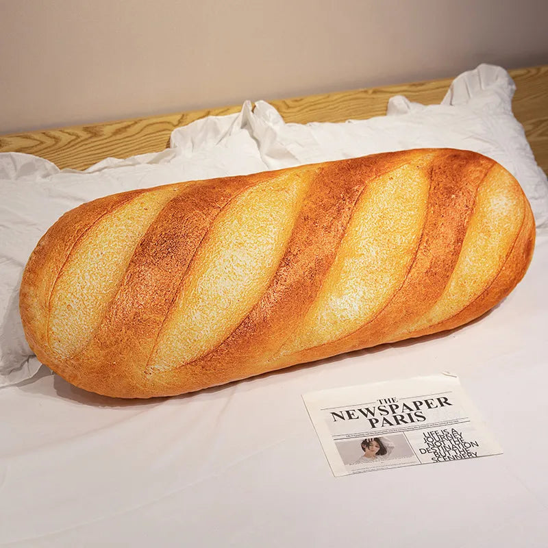 Long Butter French Baguette Bread Plush Pillow